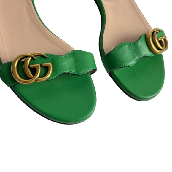 Authentic Gucci Sandals Shamarock Green Size 36 - Picture 2 of 9